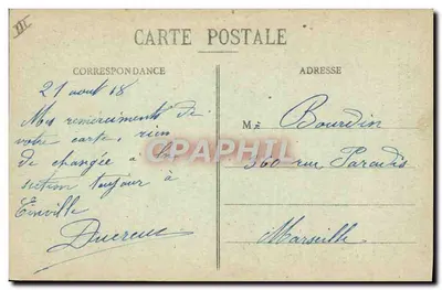 Avricourt - O Poste de Fronteira — Saudação aos pássaros da França! — S. Bastion, litografia-editora, Lunéville — Verso