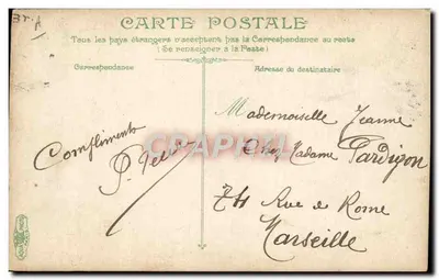 O avião Blériot — Paris em 9 de julho de 1909 — editor U.V.R.C. n° 3437 — Verso
