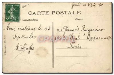 M. le Comte de LAMBERT — pilote d'aéroplane Wright — J. Hanser photo-éditeurs — Rewers