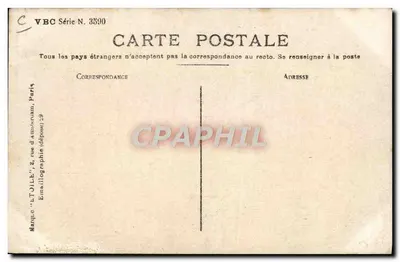 O Avião Santos-Dumont N°19 — Paris — Editor VBC Série N. 3390 — Verso