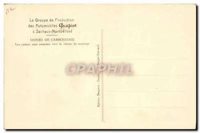 Fábricas de carrocerias Peugeot em Sochaux-Montbéliard — caixas para linha de montagem — Verso