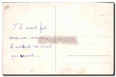 Twee kinderen in een auto — tekening van John Willson — uitgever niet zichtbaar — Achterkant