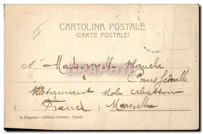 Two young women enjoying spaghetti — Adelina Vallo — publisher E. Ragosino, Naples — Back