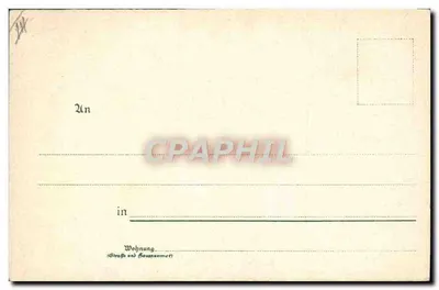 유머적인 새해 카드 — 한 남자가 다른 남자를 때리는 만화 — Ohmar Zieher Munchen, 번호 14 — 뒷면