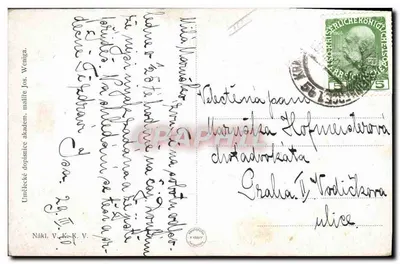 Festa de Páscoa — jovem pastora com ovelhas — editor Nákl. V. K. K. V. — Verso