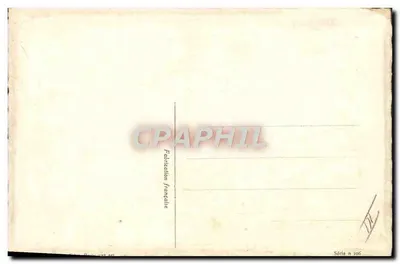 Młoda kobieta w zielonym kimono — dekor z różowymi kwiatami — Fabr. Française, seria nr 106 — Rewers