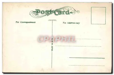Mont Fuji — vista lacustre con barco y pino — tarjeta postal japonesa — Reverso