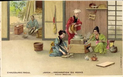 Japão — Preparação do jantar — Edição Reservada — Calçados Raoul
