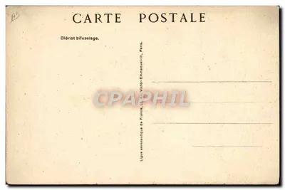 Avião Blériot Bifuselage — Ligue Aéronautique de France — Blériot-Emmanuel-III, Paris — Verso