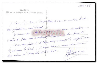 Lourdes — A Basílica e o Calvário Bretão — Edelux — Verso