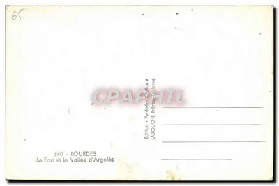 Lourdes — Le Fort et la Vallée d'Argelès — Édition Labouche Frères, Pyrénées-Orientales — Verso