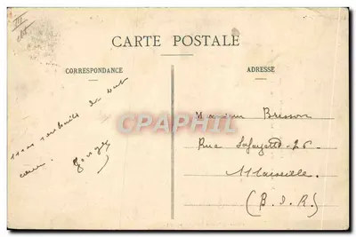 Aérodrome du Camp de Châlons — vol du Capitaine Burgeat sur le monoplan Antoinette — Librairie Militaire Guérin, Mourmelon — Verso