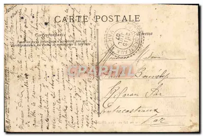 Deux hommes dans une voiture Panhard-Levassor — 120 chevaux — éditeur IMPRIMERIE PHOTOGRAPHIQUE DE LA MANE — Verso