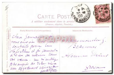 Entrada de um Village Japonês — Bilhete postal antigo ilustrada — editor Raphaël Tuck & Fils, Paris — Verso