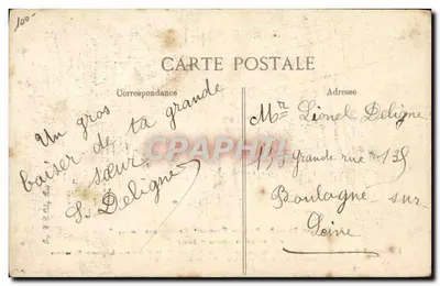 Dirigível militar francês « Commandant Coutel » — Construído pela Sociedade Zodiac — n°100 — Verso
