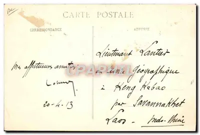 Lunéville - Een Zeppelin op het Veld van Mars (3 april 1913) - Quenum, Thé.-uitgever - Chèche Henry — Achterkant