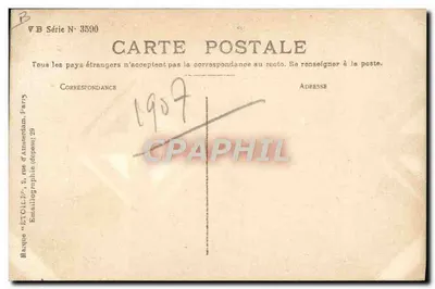 O dirigível "Ville de Paris" — Paris, França — editor Maxque, série VB N° 3590 — Verso