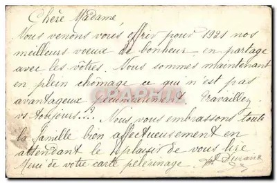 Flower bouquet — colored drawing — signed 'Florine' and dated 1921 — Back