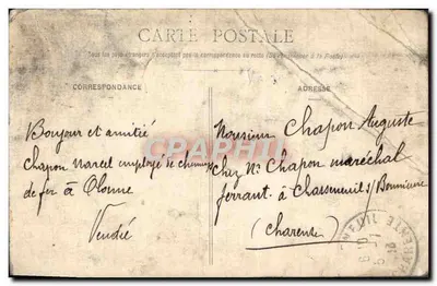 Cartolina d'epoca Sablaise Folklore — Verso