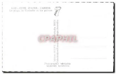 Cannes — plaża, Croisette i pałacowe hoteli — Taliions S.E.P.T. NICE — Rewers
