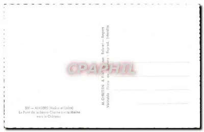 Angers — Most Basse-Chaîne nad Maine w kierunku Zamek — M. CHRETIEN & Fils — Rewers