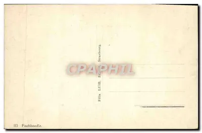 Lago cercado de rochedos e floresta — Editor Félix LUB, Strasbourg, n° 113 — Verso