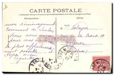 Manobra de um Canhão de 100 m/m — Documento retirado a bordo do Éna antes da explosão do dia 12 de março de 1907 — Pl. d'Armes Toulon — Verso