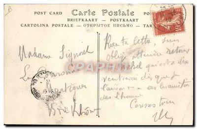 A AVIAÇÃO EM PARIS — Monoplano voando sobre o Boulevard dos Italianos — ND Fot. n°3418 — Verso