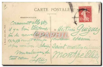 Monoplano « Tellier » pilotado por Chateau — J. Hauser, fot.-edit., Paris — n° 1436 — Verso