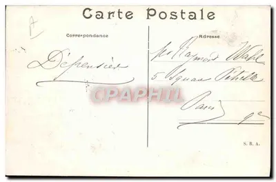 Piloto en un avión Farman — editor S.R.A. — número de serie no visible — Reverso