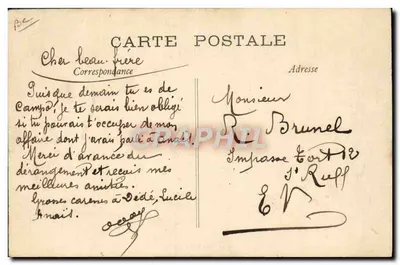 Buc. — PARIS-ROMA, 28 de Maio de 1911. — Biplano Sommer pilotado por Kimmerling fazendo seu abastecimento de AUTOMOBILINE e de HUILE D.F. — Verso