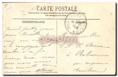 Lotniskowiec 'Farman' przelatujący nad katedrą w Reims — LL. — Rewers