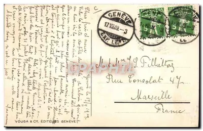 Universität Genf — Schola Genevensis MDLIX — Vouga & Cie, Genf — Rückseite