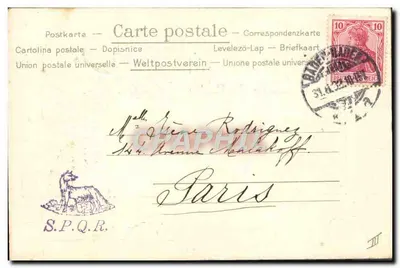 Baden-Baden vista dal Nuovo Castello — Carl Friedr. Seiferheld, Baden-Baden — Verso