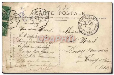 Henry Farman na swoim samolocie — seria 35 — wydawca nie widoczny — Rewers