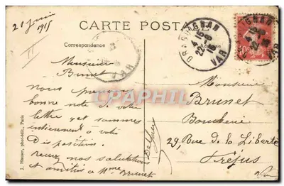 Biplan Gouppy — avion piloté par O. VERGNIEAULT — J. H. — Achterkant