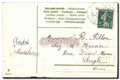 Bonne Manée — Karta pocztowa z lianami — Wydawca: — Rewers