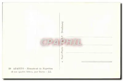 Ajaccio - Pomnik Napoleona i jego czterech braci — autorstwa Barye - LL — Rewers