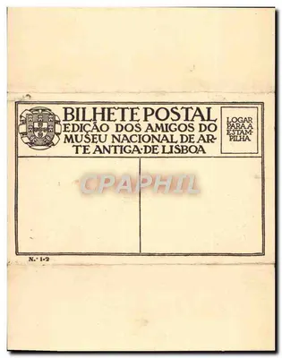 Portugalska szkoła (XV wiek) — tryptyk przedstawiający Nuno Gonçalvesa, Nuno dos Frades i Painel da Relíquia — wydanie przez Amigos do Museu Nacional de Arte Antiga de Lisboa, nr 1-2 — Rewers