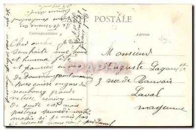 Saint-Malo - A Môle em um dia de tempestade — Artnaud-Nozais, Nantes — Verso