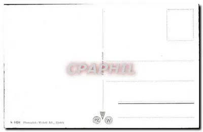 Widok na jezioro Vierwaldstättersee i jezioro Zurych — z Fronalpstock — Photoglob-Wehrli AG, Zurych, nr 4494 — Rewers