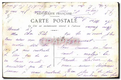 Tarjeta postal antigua Tarjeta postal antigua Avión Aviación Vedrines sobre monoplano Morane — Reverso