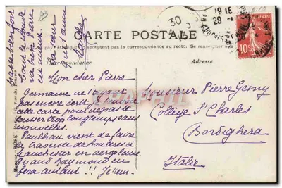 Locomotion aérea — Latham sobre Antoinette VII ao sair de Sangatte (29 de Julho de 1909) — Verso