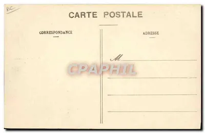 Roger Sommer em voo — avião Henry Farman, motor Vivinus — Librairie Militaire Guérin, Mourmelon — Verso
