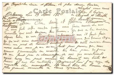 Exército francês em manobras — Biplano militar em reconhecimento, peça de 75 mm em ação — ND. Fot. — Paris — Verso