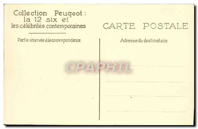 Carmen Boni — diante de um automóvel da época — G.L. Manuel Frères — Verso
