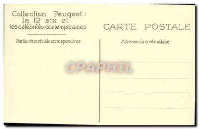 Yolande Laffon — in een oude auto — G.J. Manuel Frères — Achterkant