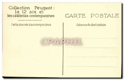 Marie Glory — poseert naast een auto — G.L. Manuel Frères — Achterkant