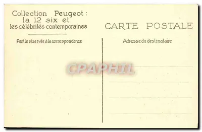 Renée Devillers — in een oude auto — G.L. Manuel Frères — Achterkant
