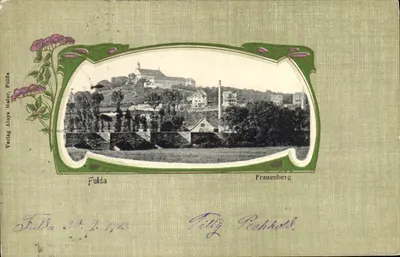 Fulda — Vista de Frauenberg — Verlag Aloys Maler, Fulda